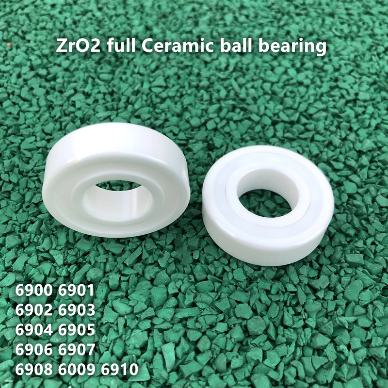 2/4 шт. двухстороннее уплотнение ZrO2 полностью керамический шариковый подшипник 6900
