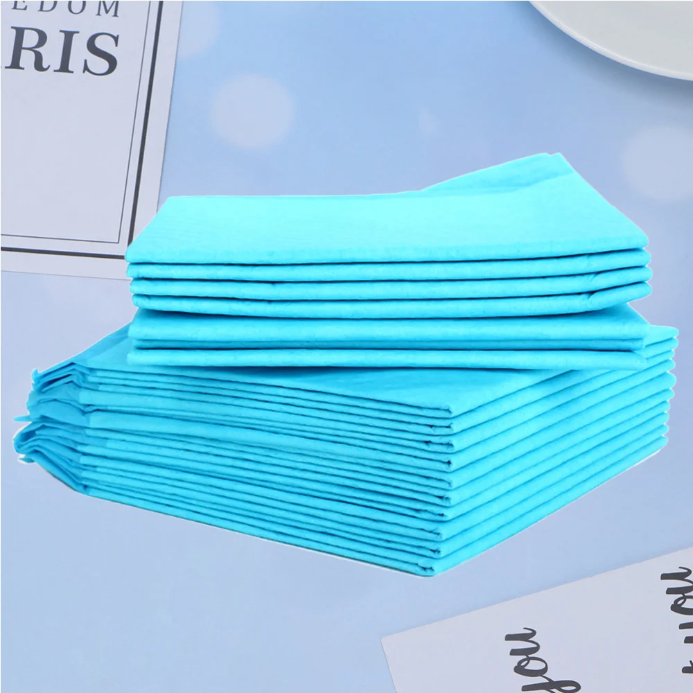 

10Pcs Disposable Pet Pee Pads Deodorant Diapers Pet Training Wee Pads (Medium 45x60mm, Random Blue and White)