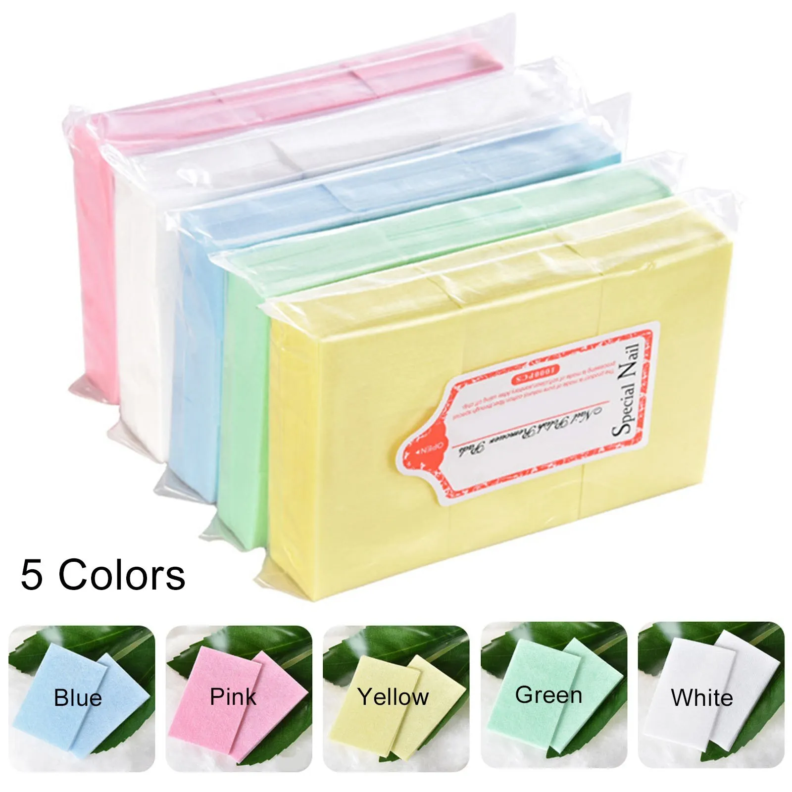 

Nail Wipes Cotton Pads Nail Art Gel Polish Remover Pads Disposable Nail Tools 700 Count / Bag