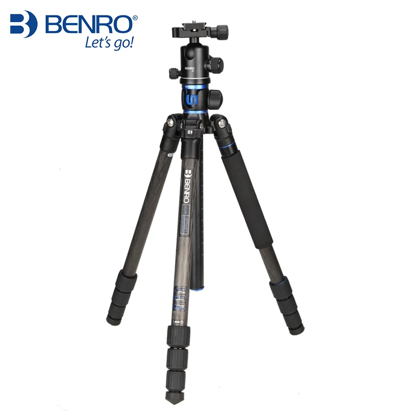Benro GC168TB1 штатив Углеродные волоконные штативы монопод для Камера с B1 шаровая Головка 4 секции макс. нагрузка