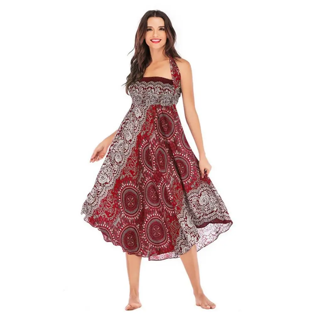 2020 Новая Летняя Сексуальная женская пляжная национальная ветровая юбка два вида