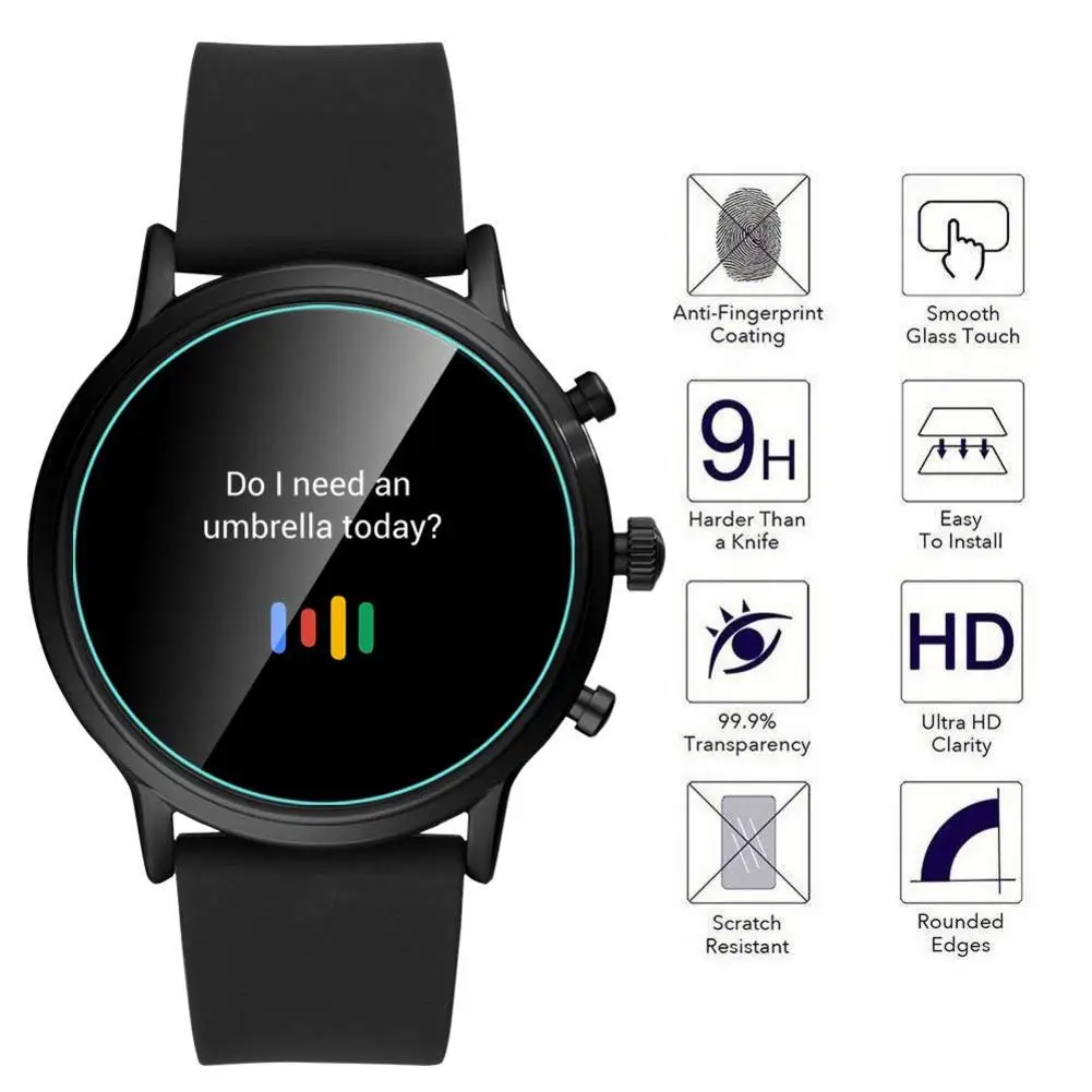 3 шт закаленная пленка для Fossil Gen5 Julianna HR/SLOAN HR Gen4/Gen5 Carlyle закаленное стекло защиты