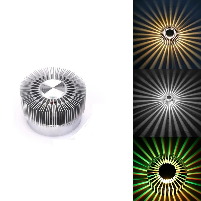 

3W Mounted LED Wall Light Effect Lamp Sunflower Projection Rays AC85-265V Corridor Wall Lamp