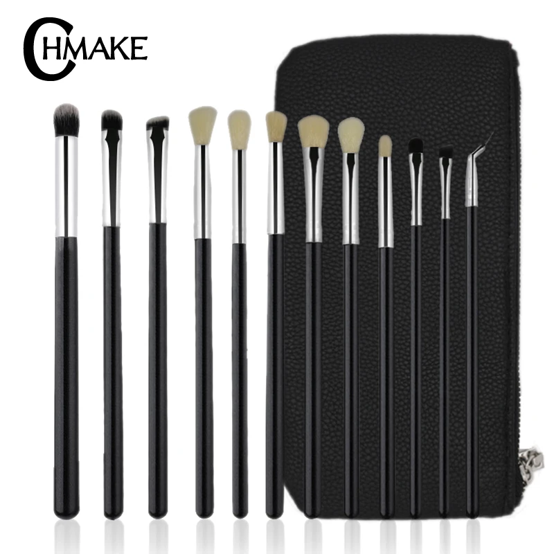 NAISI 12 шт. кисточки для нанесения теней набор профессиональных бровей подводка