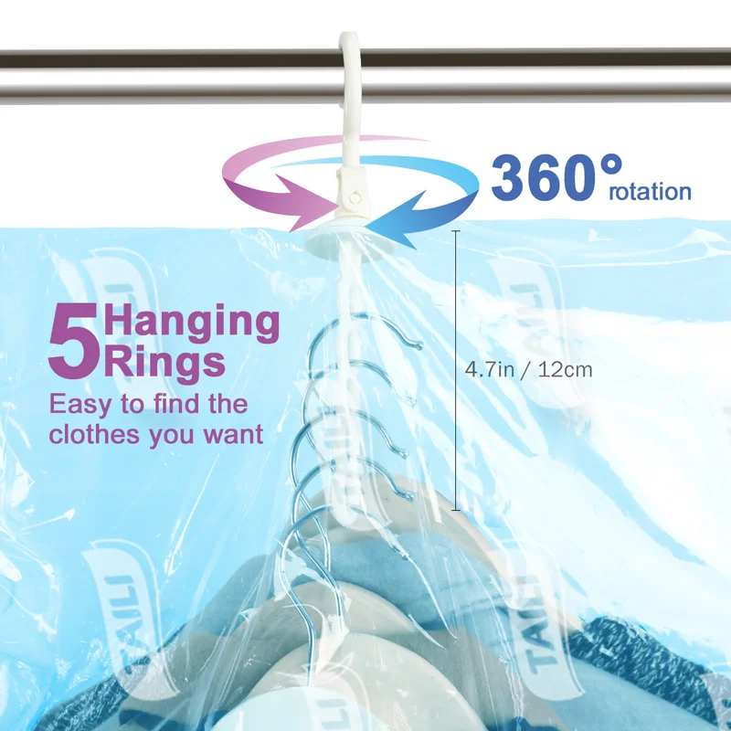 Вакуумные пакеты для хранения одежды подвесные органайзеры сумка экономии места