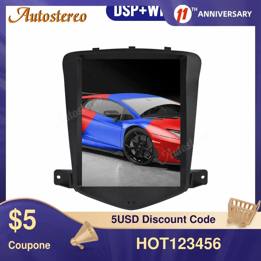 

Автомобильный GPS-навигатор Tesla Style, Android 9,0, 6 ядер, 4 Гб, для Chevrolet CRUZE 2008-2012, стерео, головное устройство, мультимедийный плеер, автомобильное рад...