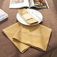 50x50cm reusable ramie cotton napkinkitchen tableware durable flax dinner matwedding dining table decorcloth placemats