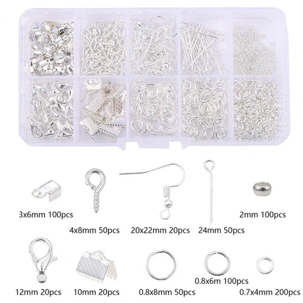I -Jewelry 710Pcs/Set Earings Supplies Kit DIY Complete Variety Metal Jewelry Making with Hooks Findings for Home - купить по
