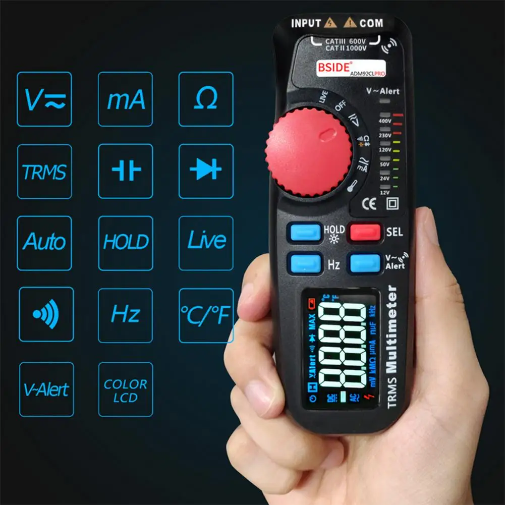 Высокоточный цифровой мультиметр BSIDE ADM92CLPRO в виде ручки многофункциональный