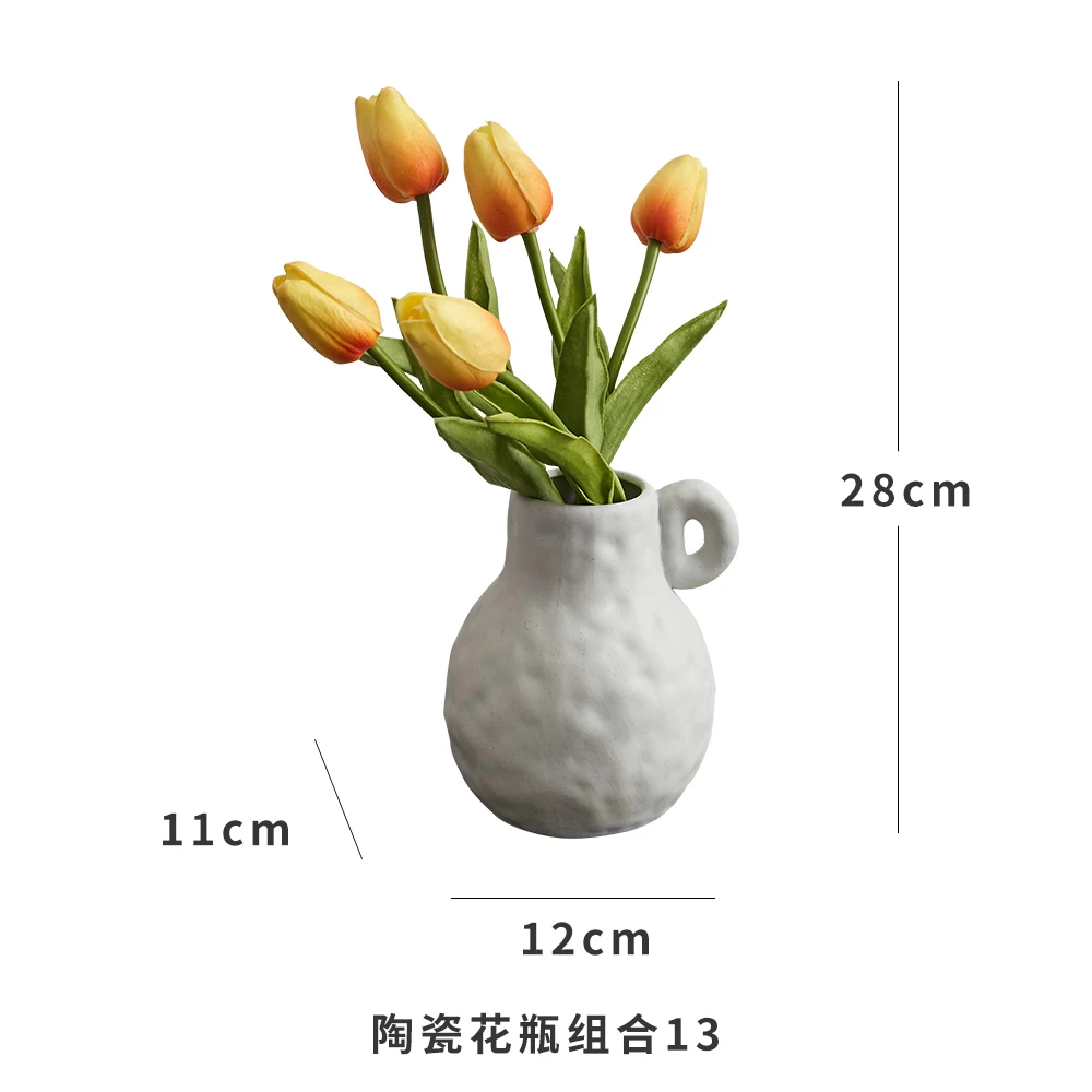 

New Creative Ceramic Vase Living Room TV Cabinet Ornaments Nordic Style Home Decoration Dried Flower Container Housewarming Gift