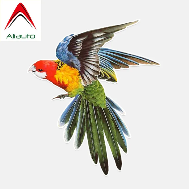 

Aliauto Cartoon Car Sticker Pretty Parrot Flight with Open Wings PVC Decoration Sunscreen Waterproof Reflective Decal,15cm*13cm