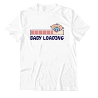 2022 women summer oversized graphict shirts baby loading bar funny printing t shirt vintage oversized o neck t shirt