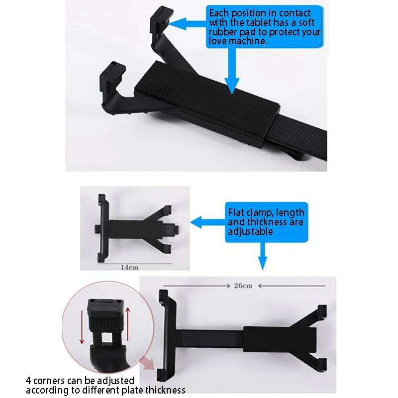 Универсальный Регулируемый автомобильный держатель на подголовник для IPad