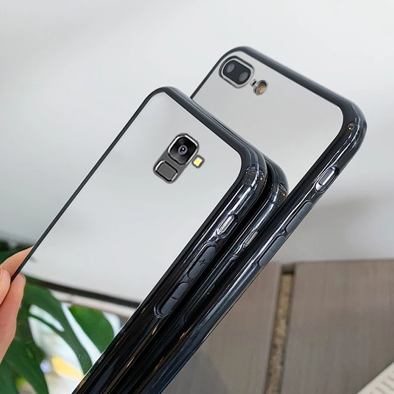 Full Mirror Soft TPU Case For iphone 11 Pro Max Luxury Plating Cover 7 8 6 6S Plus X XR XS phone Cases Coque |
