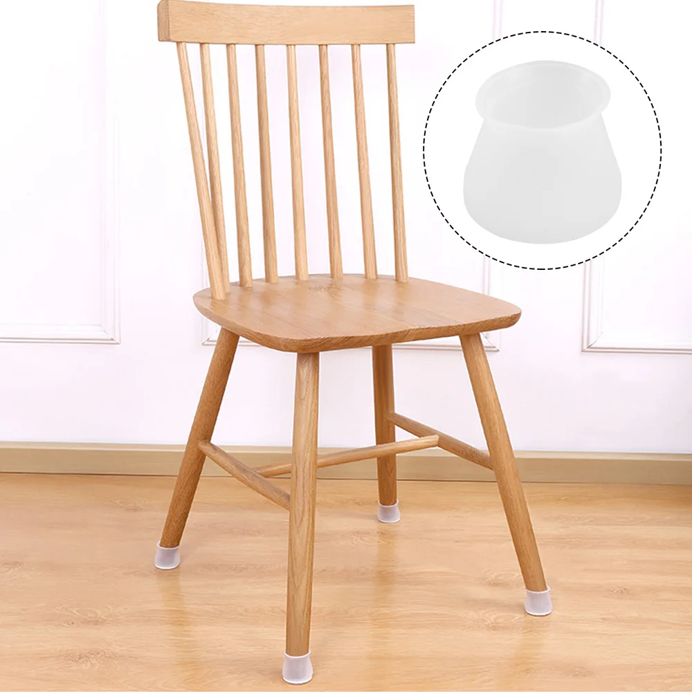 

20pcs Universal Silicone Chair Leg Caps Table Feet Covers Round Stand Furniture Protector for Home Apartment Dormitory (Transpar