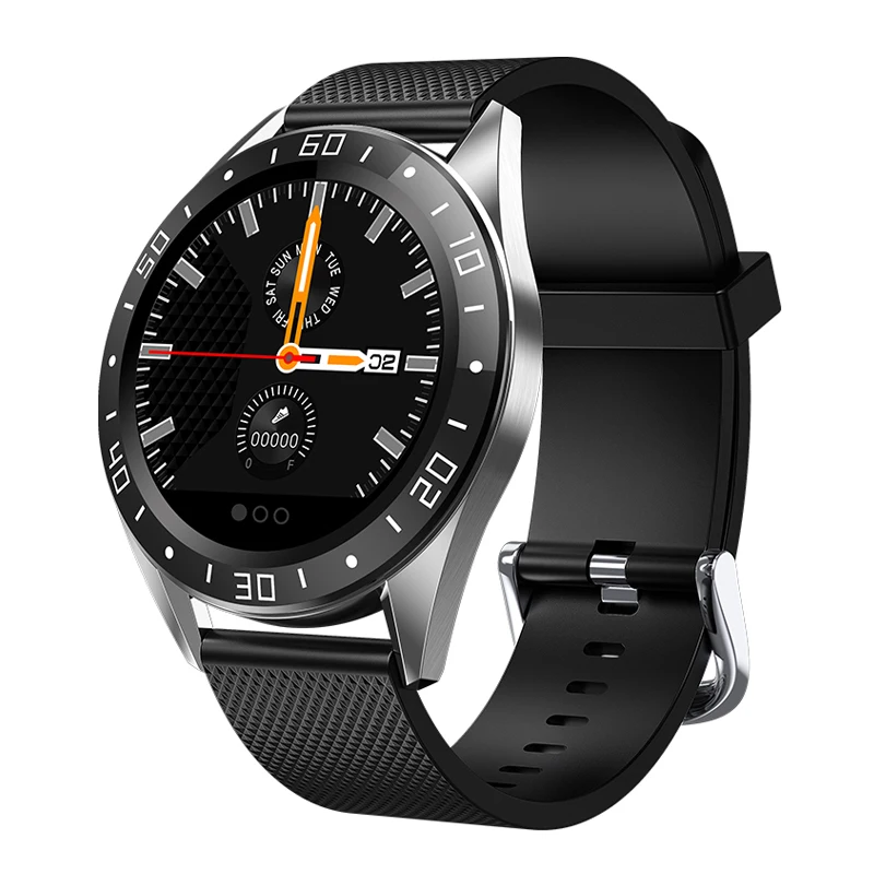 Black ESEED GT105 Смарт-часы для мужчин IP67 Водонепроницаемый 4 UI лицо 1,2 дюймов сердечный ритм кровяное давление вызов сообщение напоминание умные часы - Цвет: Black