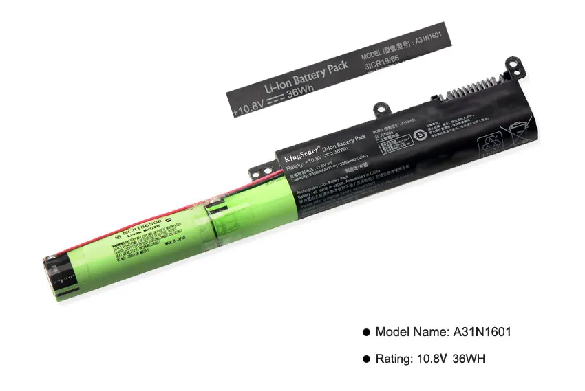 KingSener A31N1601 Батарея для ASUS F541UA R541UA R541UJ R541UV X541SA X541SC X541 X541U X541S X541U X541UA X541UV A31LP4Q
