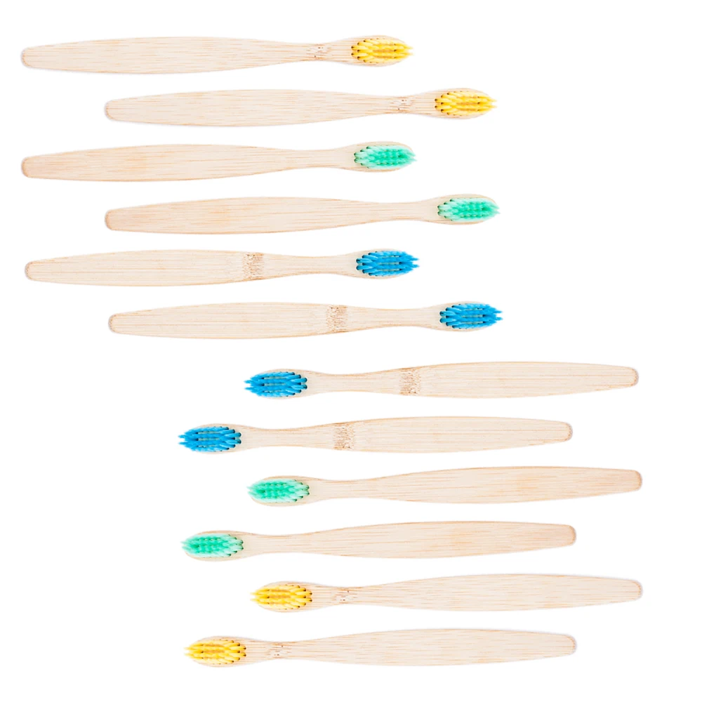 Экологичная детская зубная щетка из бамбука 3 шт. портативные зубные щетки