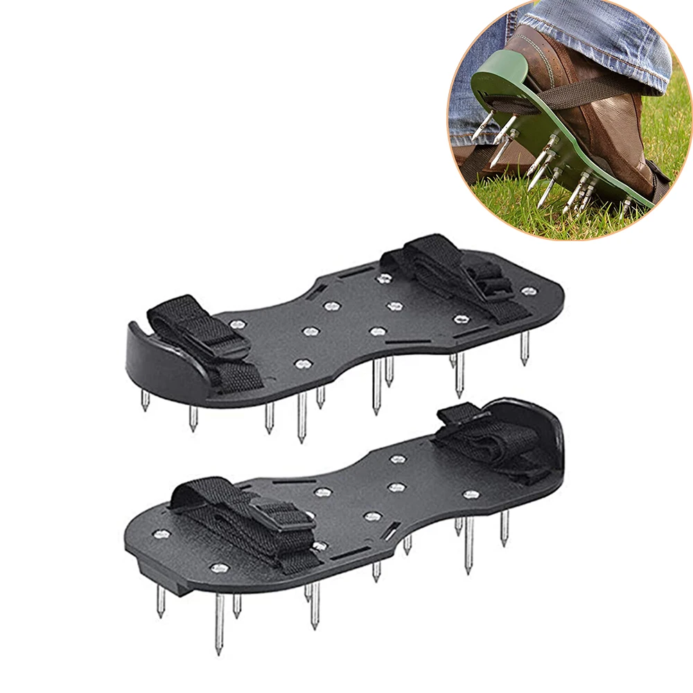 

1 Pair Garden Shoes Soil Loosening Tools Walking Revitalization Lawn Aerator Sandals Shoe spike Gardening Tools