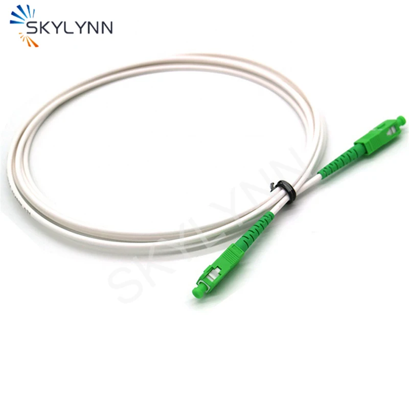 50 PCS 2 Meter SC/APC SM G657A2/G657B3 Fiber Optic Patch Cord, 3.0mm Diameter White Milky LSZH Jacket Optical Fiber Jumper