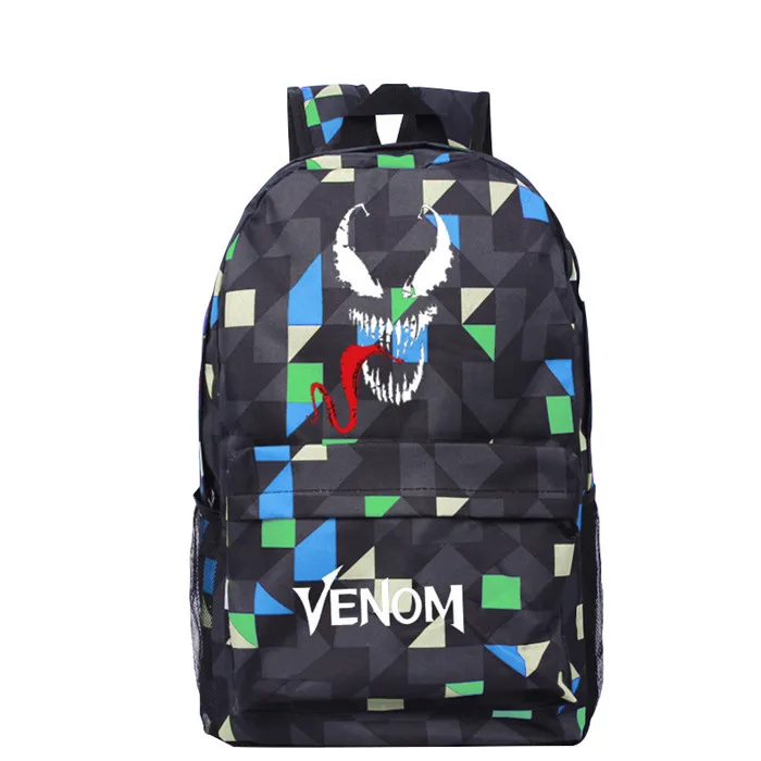 Style 17 Светящийся рюкзак Venom Marvel Hero, школьная сумка, Студенческая Детская сумка для мальчиков и девочек, рюкзак для ноутбука, повседневный рюкзак, светится в темноте - Цвет: Style 17