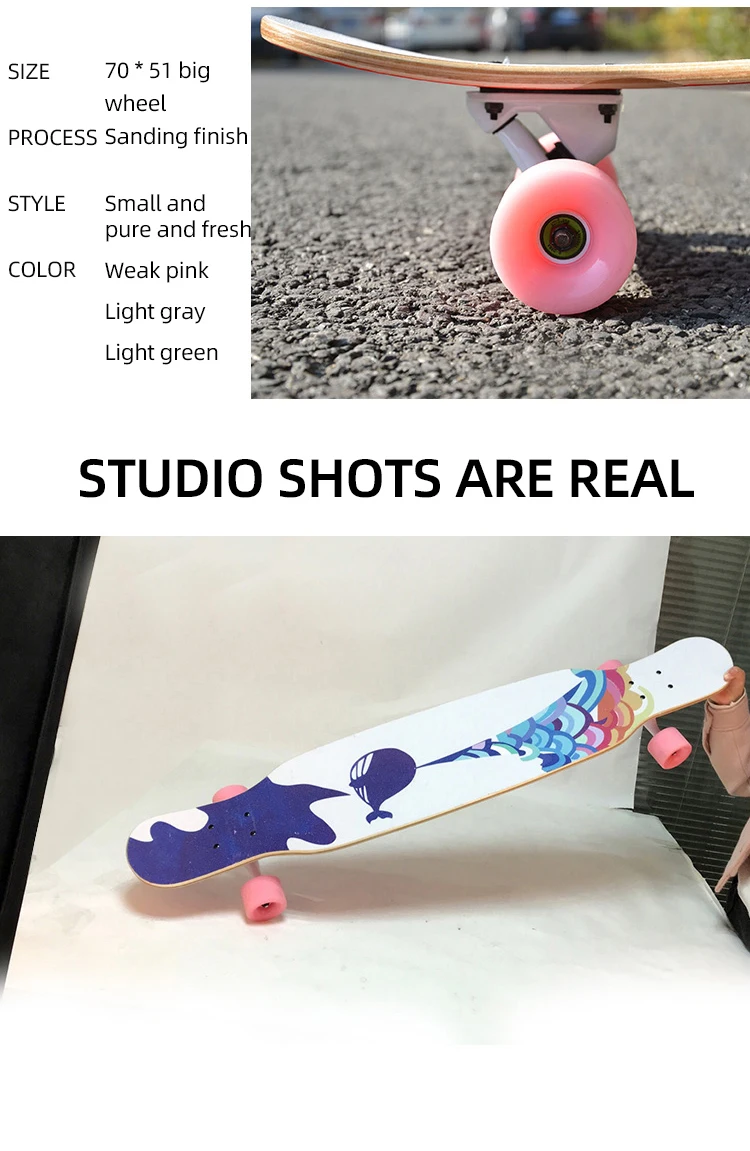 MS414 Dream Ⅰ 107 см/42 дюйма многоцветная печать Griptape dancing Street Longboard Abec-9 высокоскоростной хромированный стальной подшипник