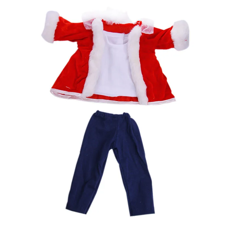 Рождественский костюм для 18-дюймовой американской куклы и 43 см новорожденных