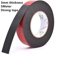 2pcs1pcs 0 5mm 2mm thickness double side adhesive black foam tape for car badge sticky mounting fixing pad sticky ruban klebeba