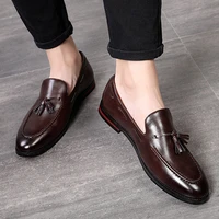 new classic spring and autumn british breathable simple tassel style mens casual leather shoes men shoes plus size 37 48