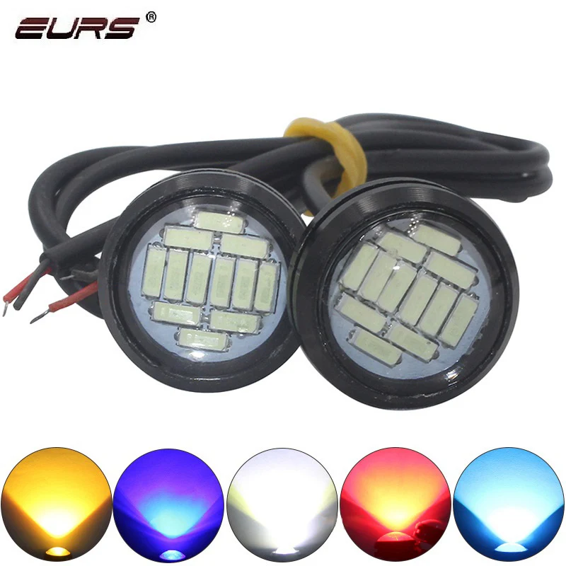 

2PCS Car led light 23MM 18MM eagle eye light DRL highlight 3LED Plate License light 12LED Reversing light led decorative light
