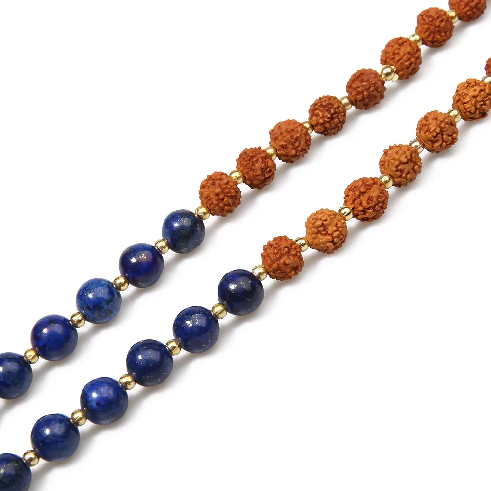 8 мм лазурит желтый тигровый глаз говлита рудракши бисером Цепочки и ожерелья 108