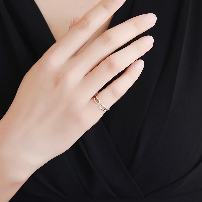 Женское кольцо из серебра 925 пробы с открытым слоем | Украшения и аксессуары