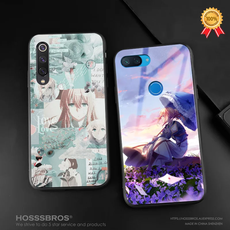 Чехол для телефона Violet Evergarden Anime мягкий силиконовый стеклянный чехол Xiaomi Mi 8 9 SE Mix 2
