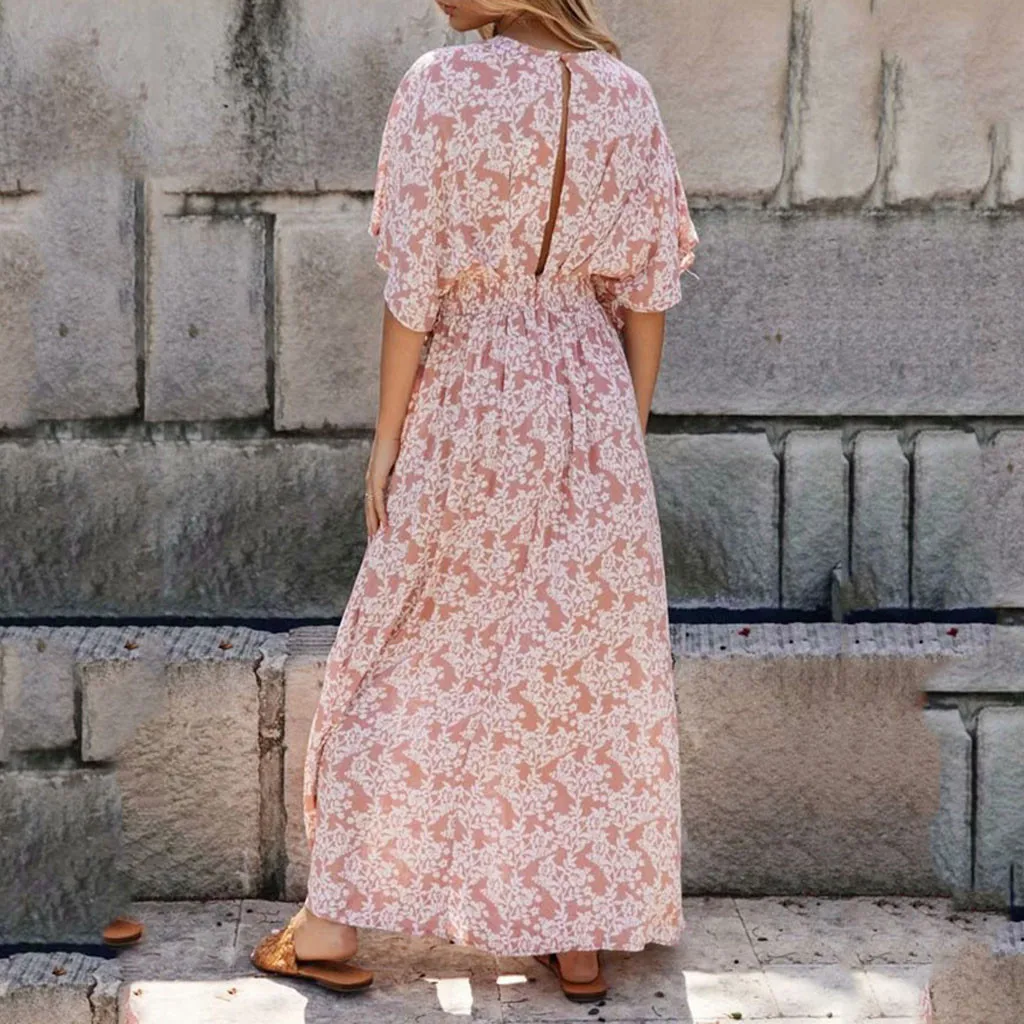 Женское летнее Повседневное платье Jaycosin элегантное с v образным вырезом модель