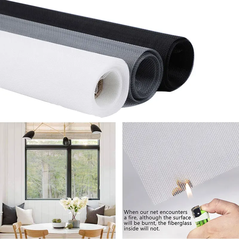 

DIY Customizable Anti Mosquito Net Free To Cut Encrypted Fiber Environmental Screens Self-adhesive Insect-proof Nets Dust-proof