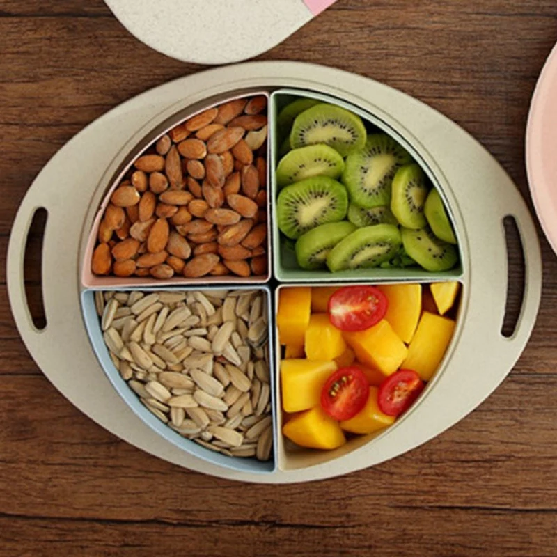 Топ пшеничная соломенная тарелка для закусок коробка конфет фруктовый поднос с