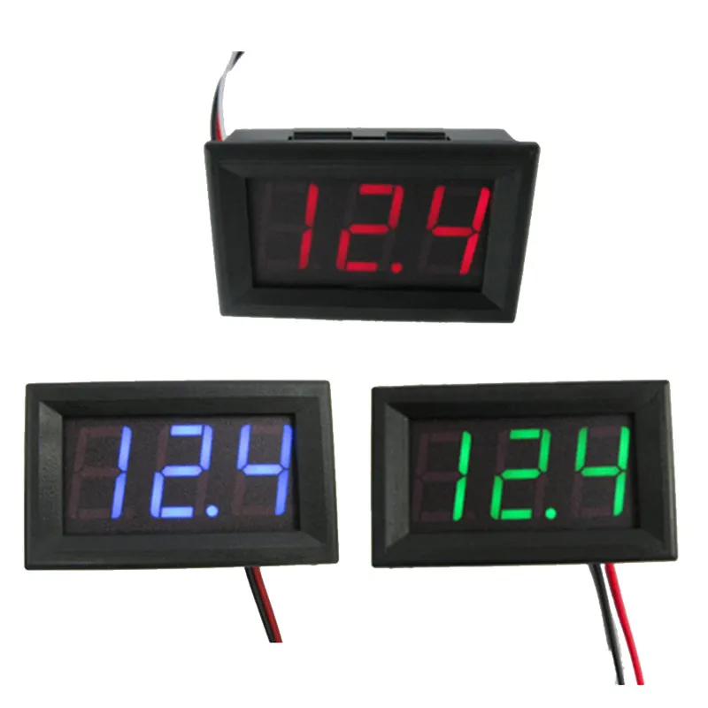 

Mini Digital Voltmeter Ammeter DC4.5-30v Panel Volt Current Meter Tester with 2 Wires LED Panel Digital Display 1 pcs