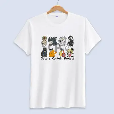 

Новые футболки с рисунком аниме Scp Foundation, Мужская футболка из полиэстера, топы с коротким рукавом, футболка