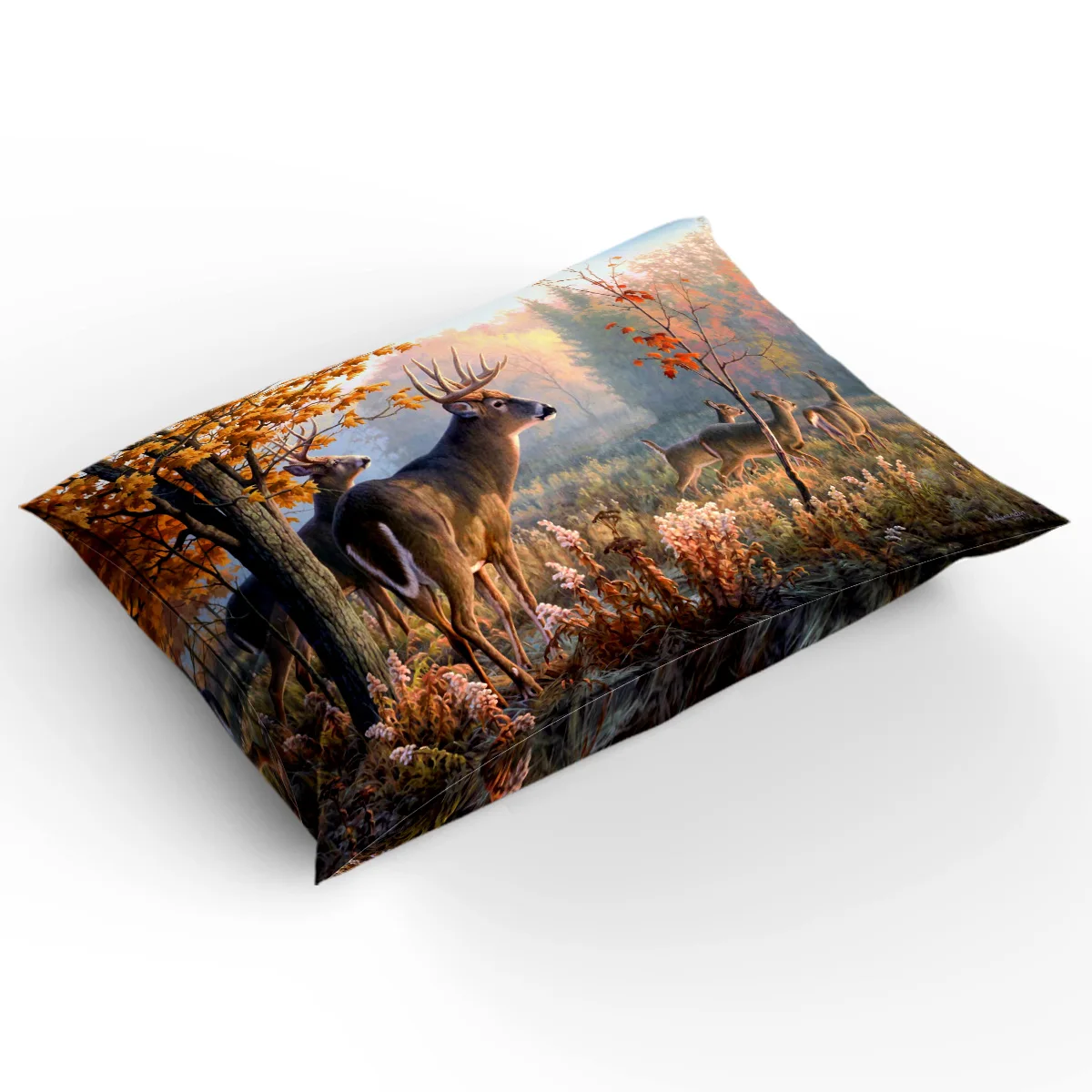 Комплект постельного белья из 2/3/4 предметов с рисунком оленя березы кленового