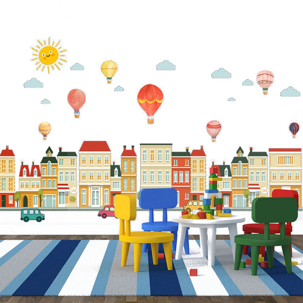 3d строительный автомобиль воздушный шар настенные наклейки для детей украшение