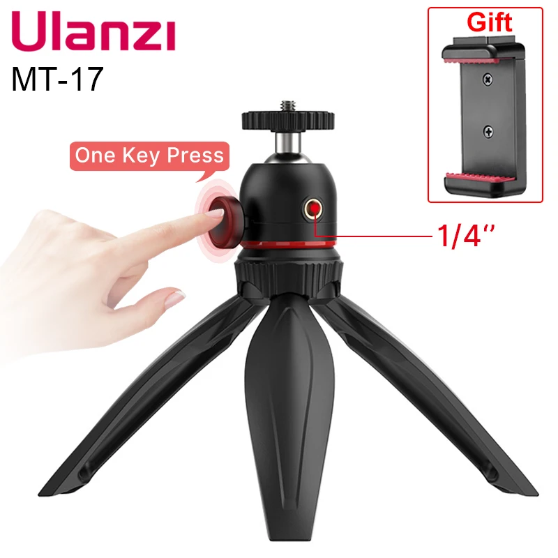 Ulanzi MT 17 мини Портативный Vlog штатив с шаровой головкой 1/4 ''штатив монопод