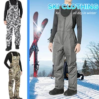 men ski pants outdoor sport waterproof suspenders trousers men overalls windproof waterproof winter snow snowboard leg pants f