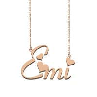 emi name necklace custom name necklace for women girls best friends birthday wedding christmas mother days gift