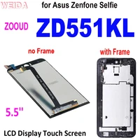 5 5 lcd for asus zenfone selfie zd551kl zooud lcd display touch screen digitizer assembly with frame for asus zd551kl lcd