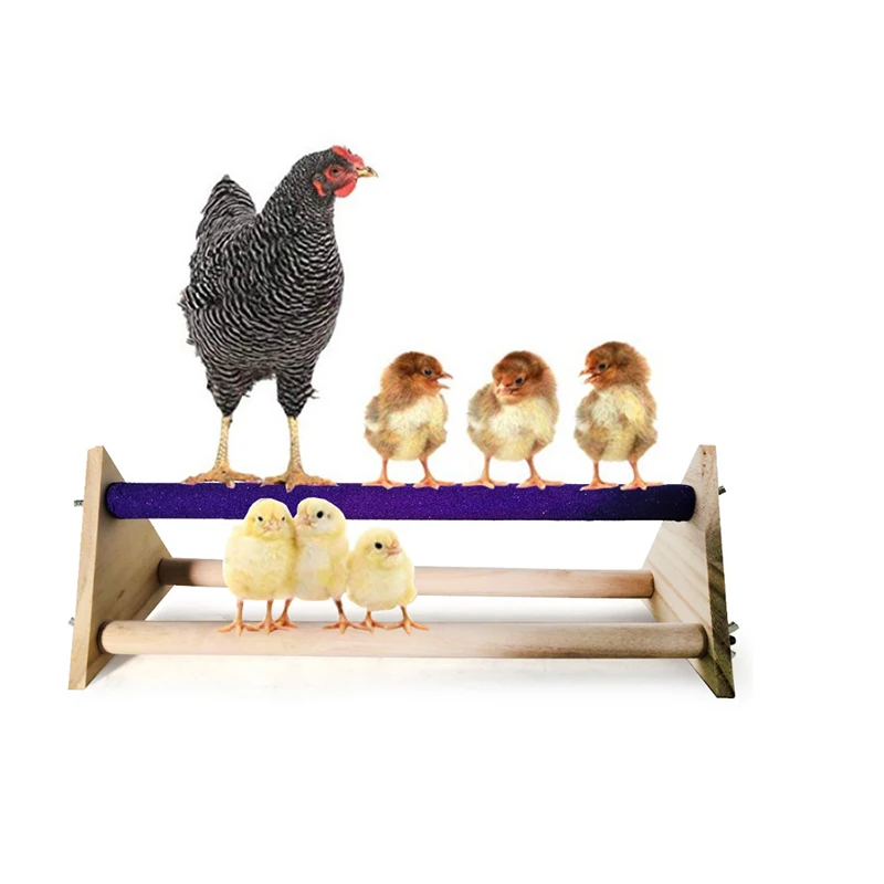 

Chicken Swing Bird Parrot Perch Toy Wooden Stand For Hens Handmade Swing Chicken Bite Toys For Large Bird Hens Macaw Supplies