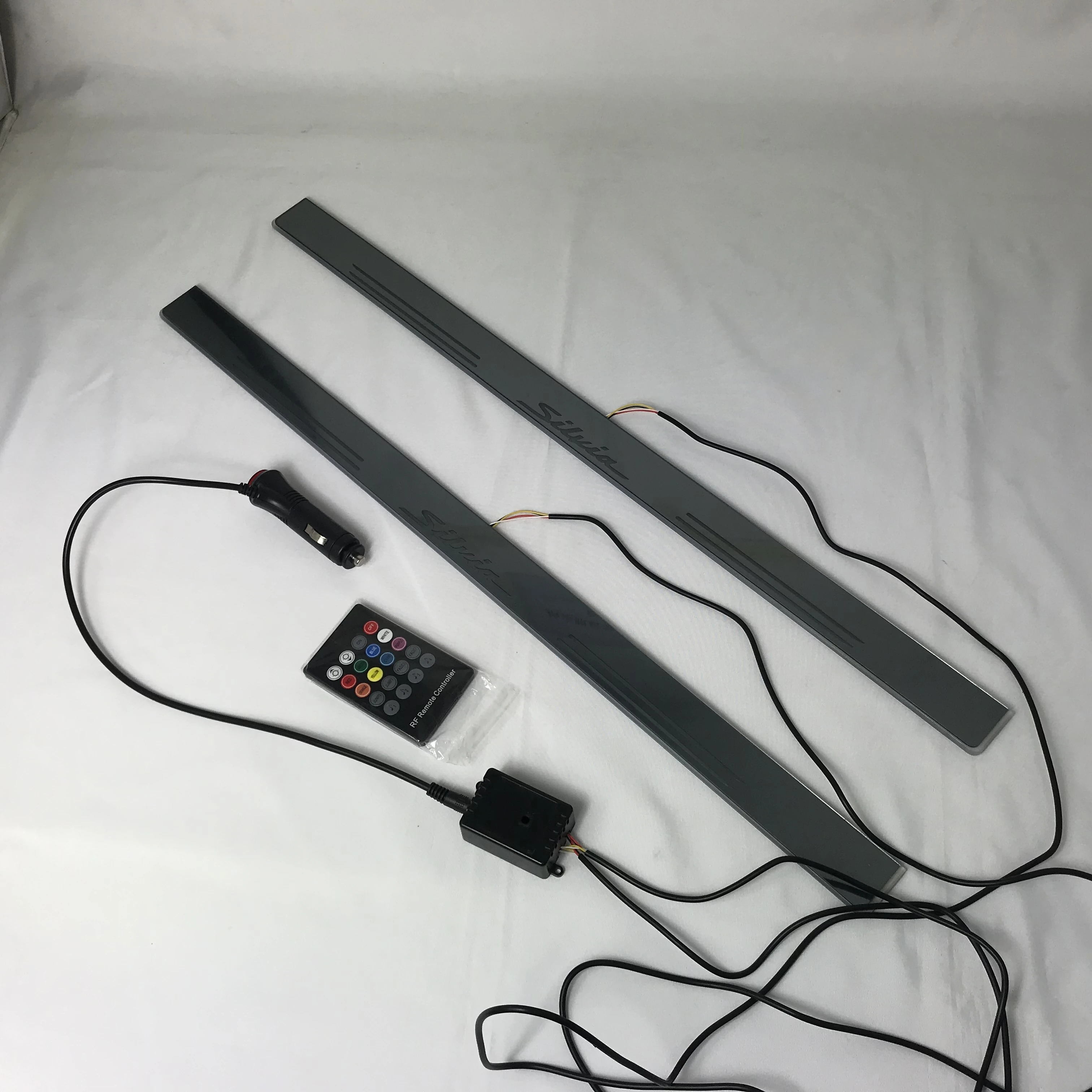 

Osmrk led moving door scuff for subaru silvia dynamic door sill plate flat lining overlay Flow/fixed light, 2pcs