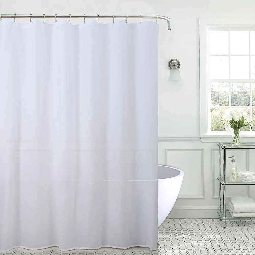S Liner For Bathroom Hotel Quality Button Lock Waterproof Washable Solid Color Home Curtain