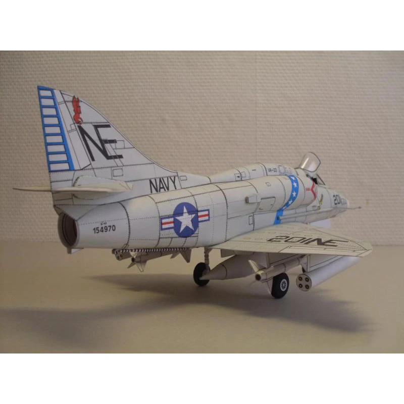 Модель 3D карты самолета игрушки Масштаб 1:33 US A4 Skyhawk Fighter военная модель бумажные