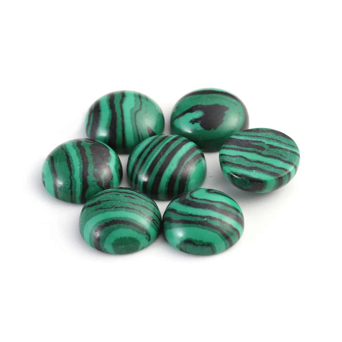 malachite DC 10 шт./лот Натуральный камень кабошон 4/6/8/10/12 мм 25 узоров для DIY кольца, серьги, браслет Цепочки и ожерелья делая конечные бусины в форме цветов - Цвет: malachite