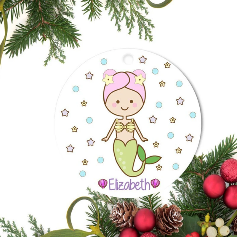 Пользовательские Русалка орнамент маленький для девочки детское украшение